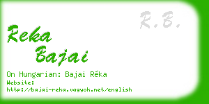 reka bajai business card